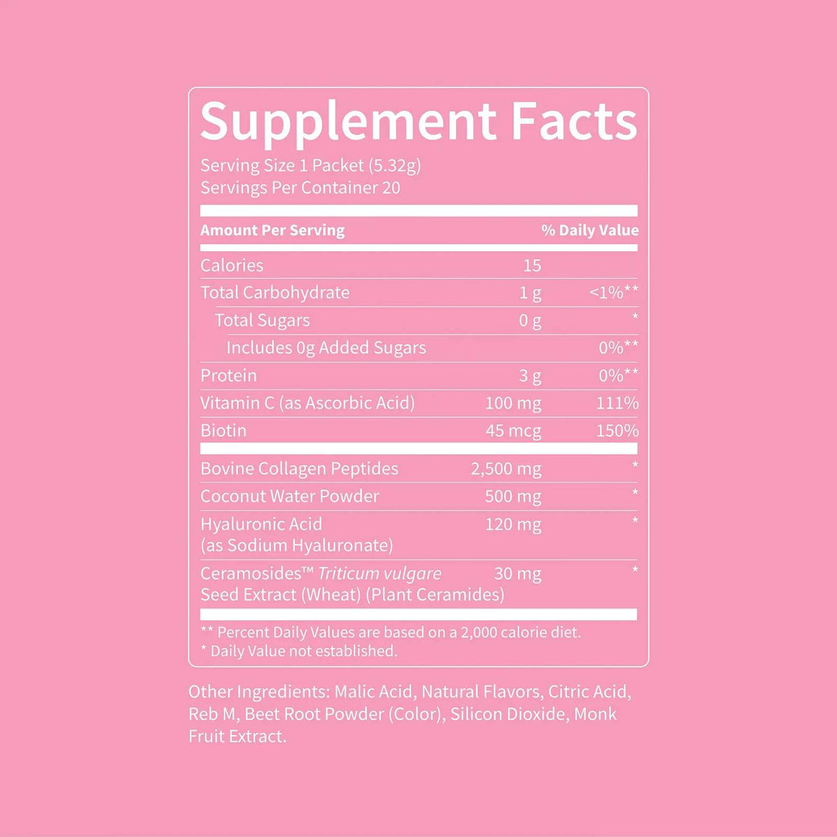 Superglow Skin & Hair Drink Mix – Collagen, Biotin & Ceramosides Powder Packets