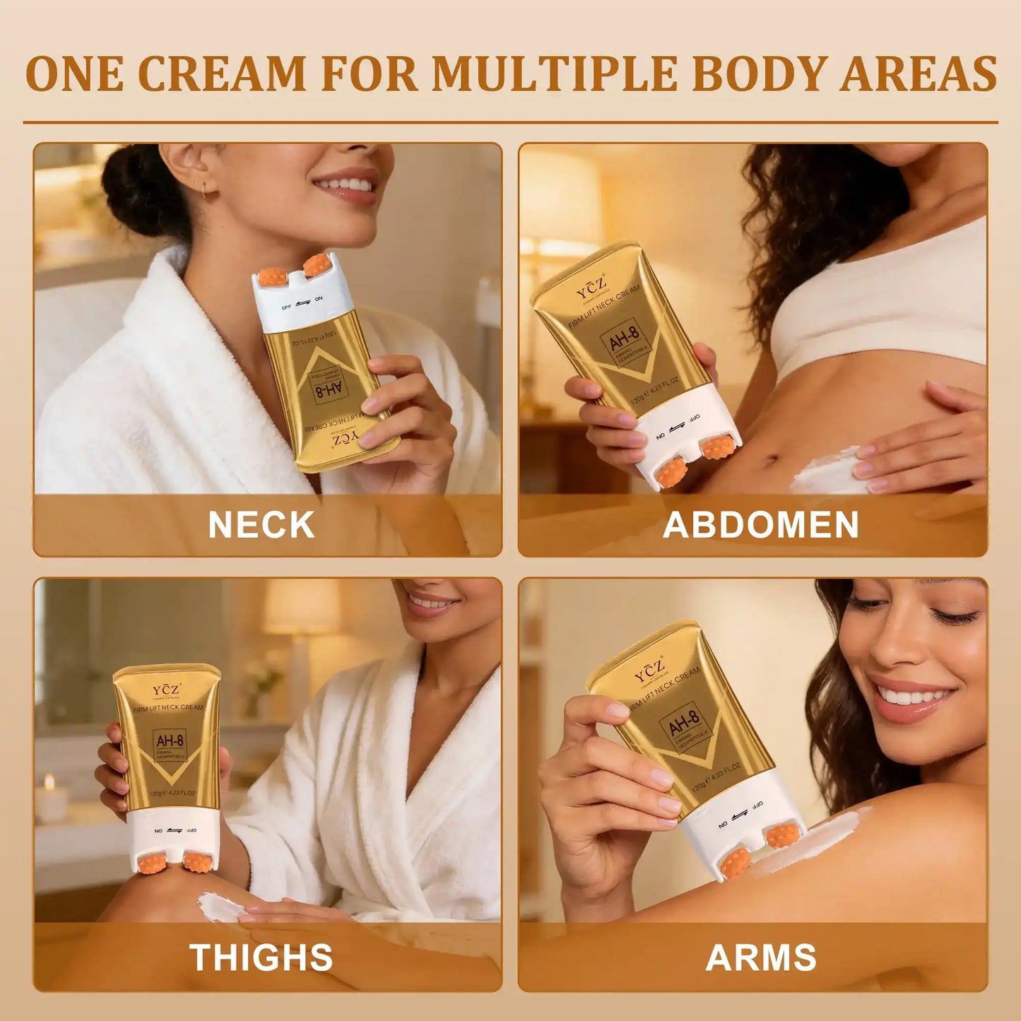 Erase Crepey Skin: Upgraded Hexapeptide Neck & Body Firming Cream