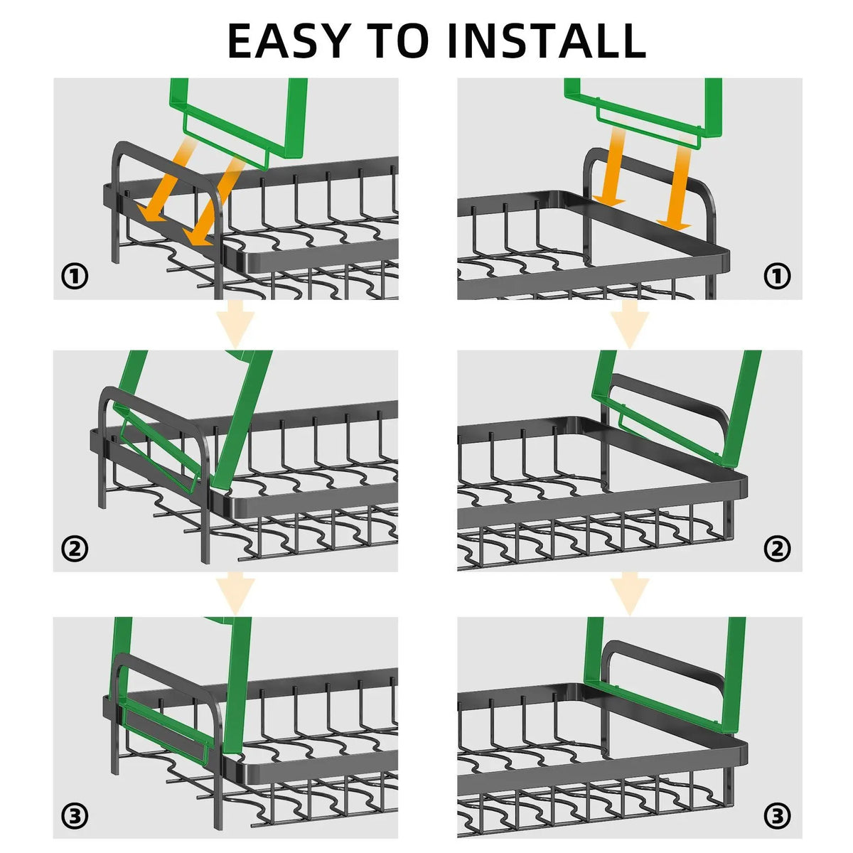 Space-Saving Foldable Stainless Steel Dish Drying Rack with Drainboard
