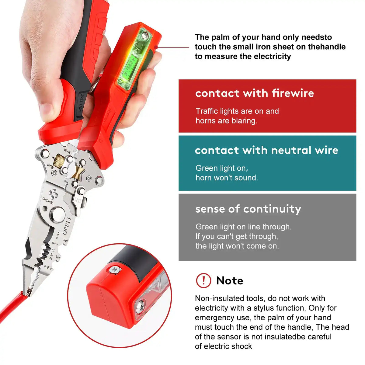 16-in-1 Wire Stripper Pliers with Voltage Detection
