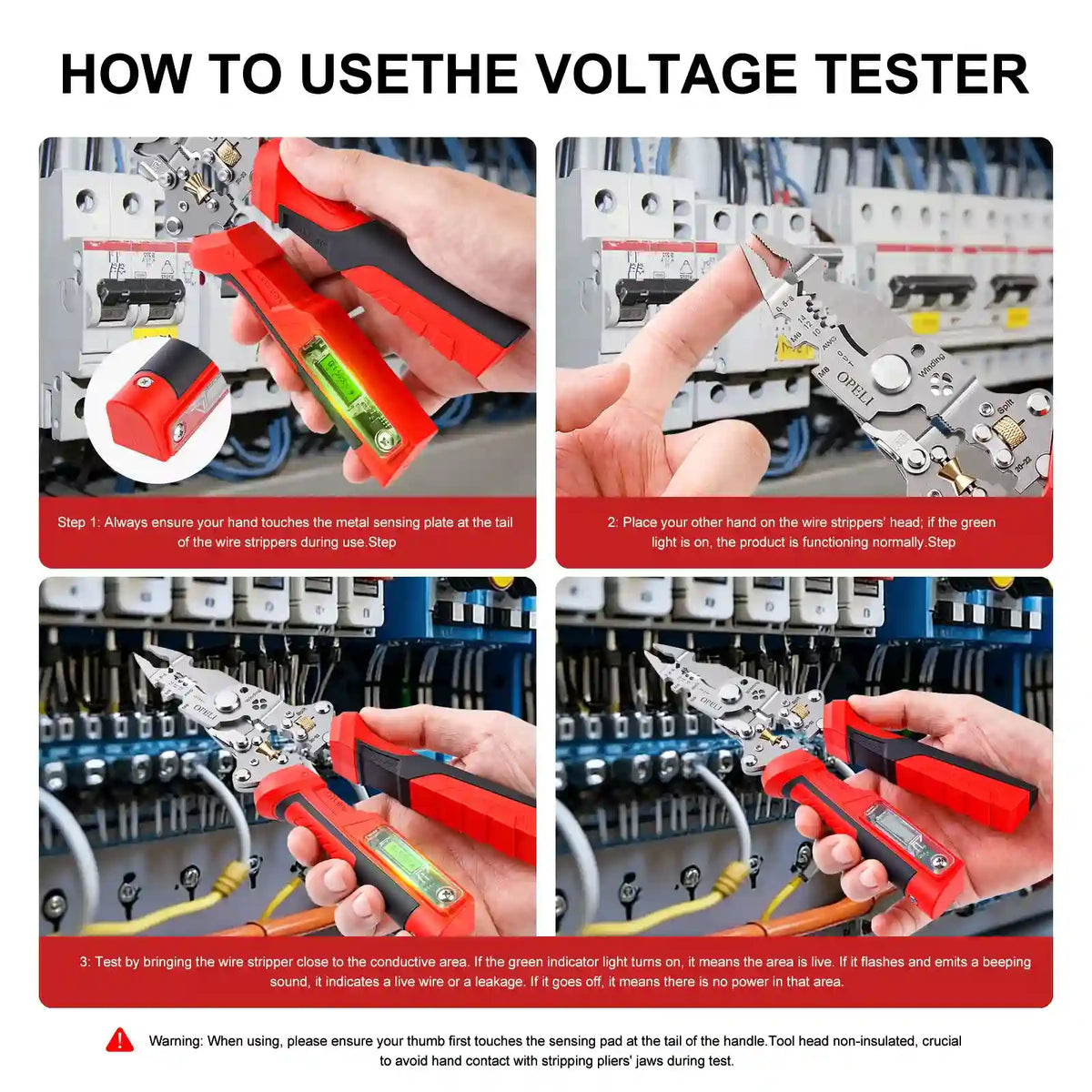 16-in-1 Wire Stripper Pliers with Voltage Detection