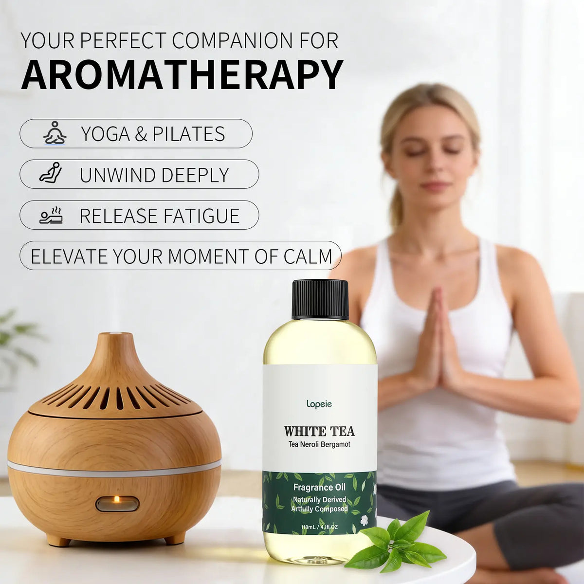 Premium White Tea Fragrance Oil for Luxury Home Aromatherapy