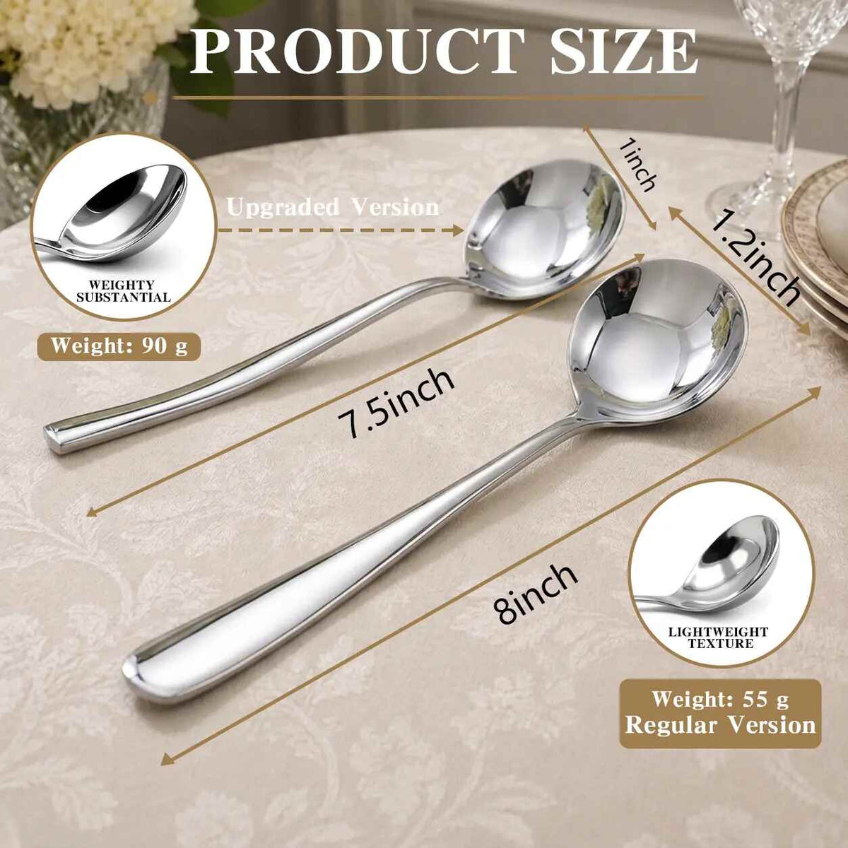 Stainless Steel Soup Spoon Set