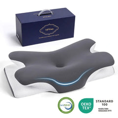 free Cooling Memory Neck Pillow, Adjustable Ergonomic Memory Foam Neck Pillows