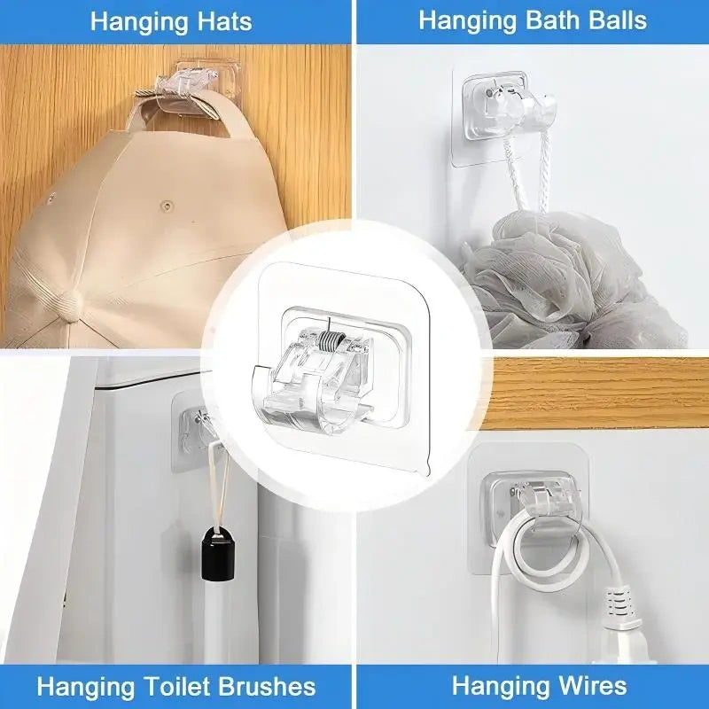 Self Adhesive No Drill Adjustable Curtain Rod Holder Hooks Brackets