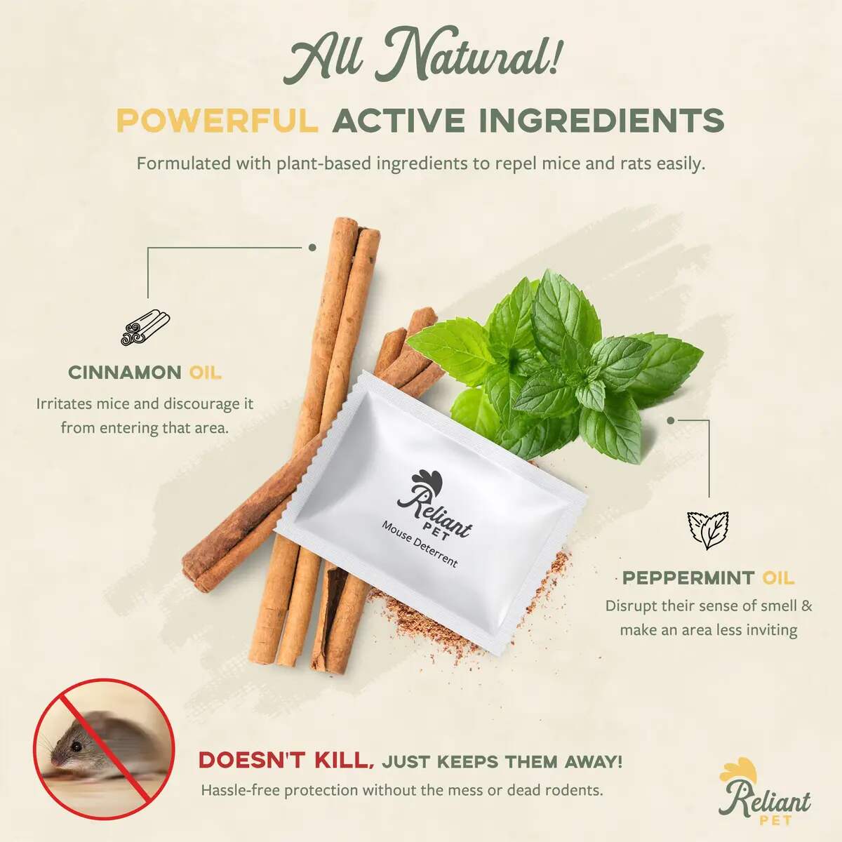 Peppermint Car Mouse Repellent Pouches 12-Pack
