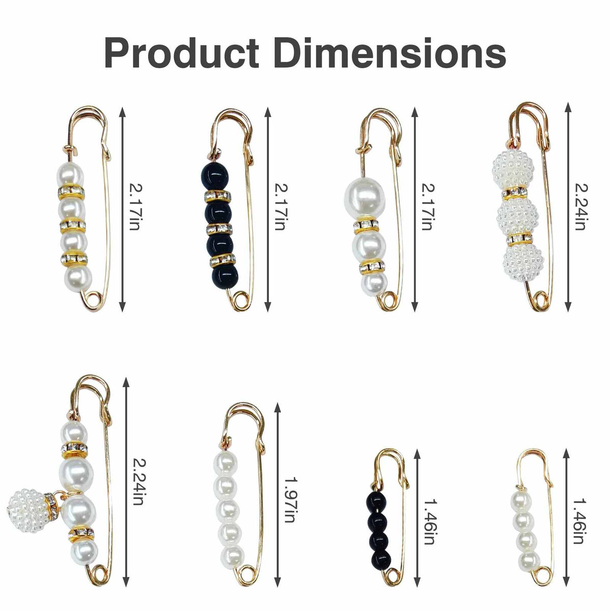 Pearl Decorative Safety Brooch Pins
