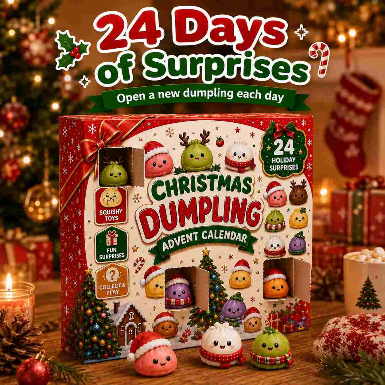 24-Day Christmas Squishy Advent Calendar