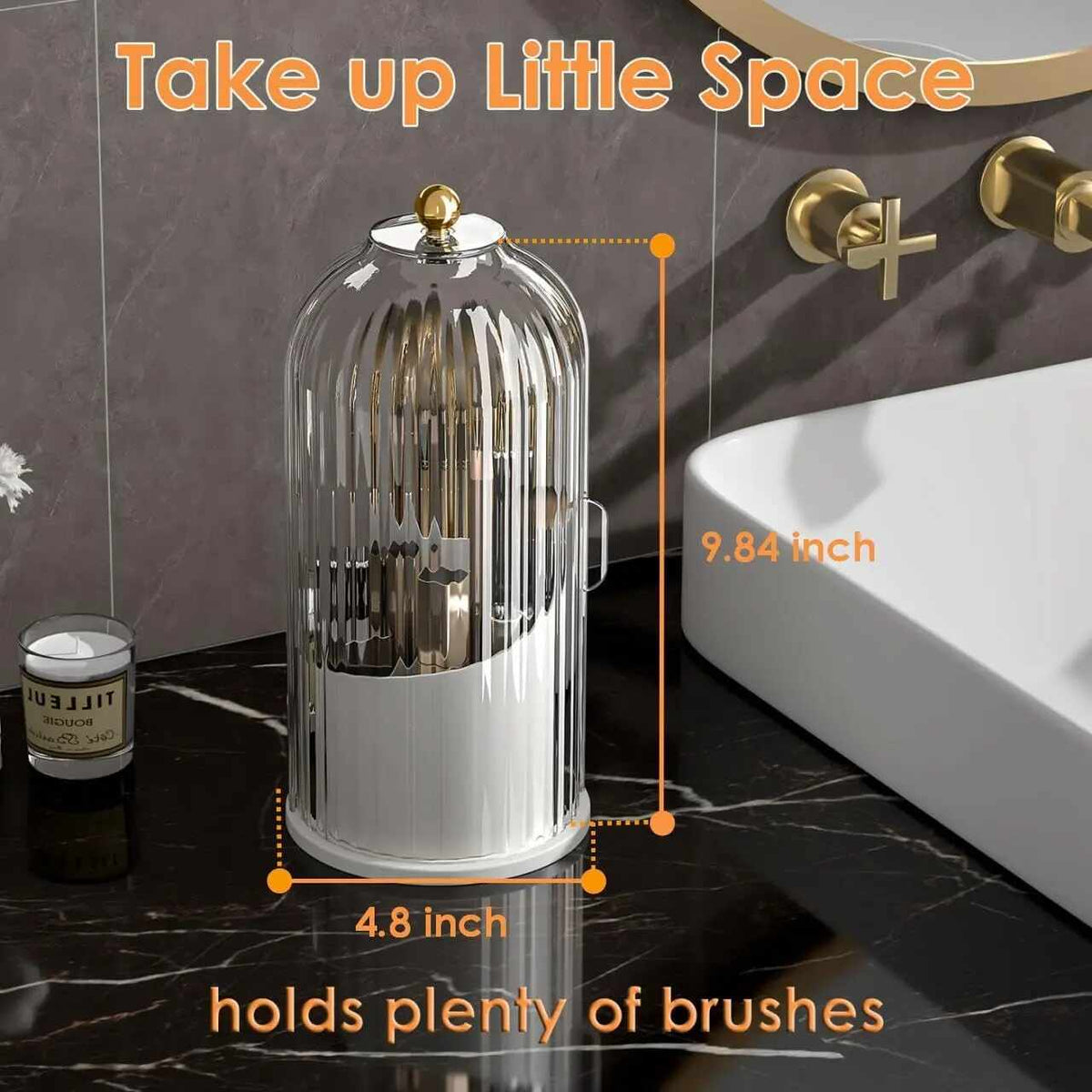 Rotating Dustproof Toothbrush Holder