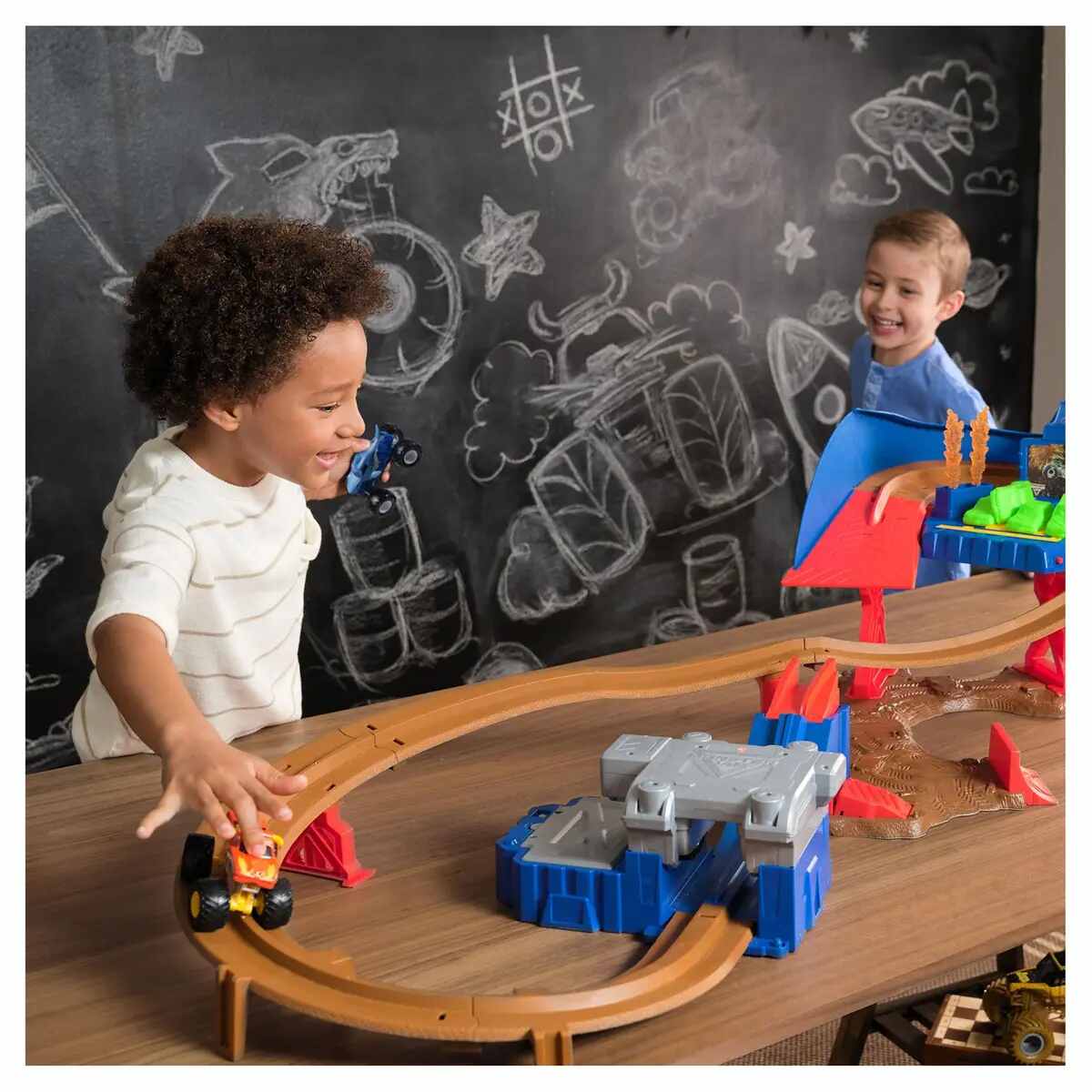 Monster Truck Speedway Playset with 2 Trucks