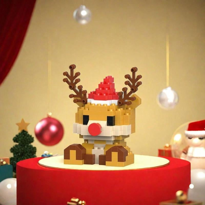 Santa Micro Building Blocks Ornament