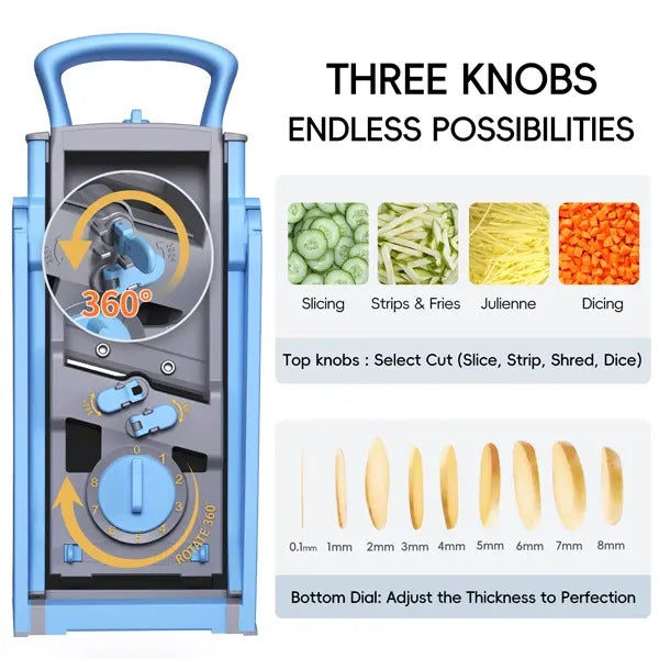 Foldable Safe Mandoline Slicer Plus