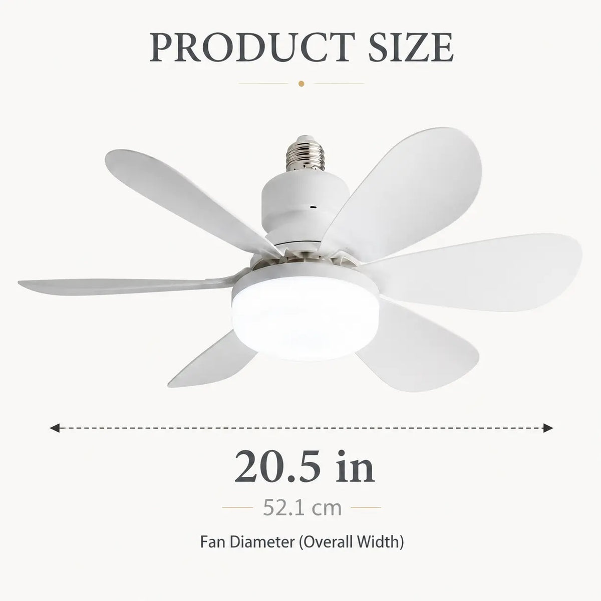 Screw-In Dimmable E27 LED Ceiling Fan Light with Remote Control