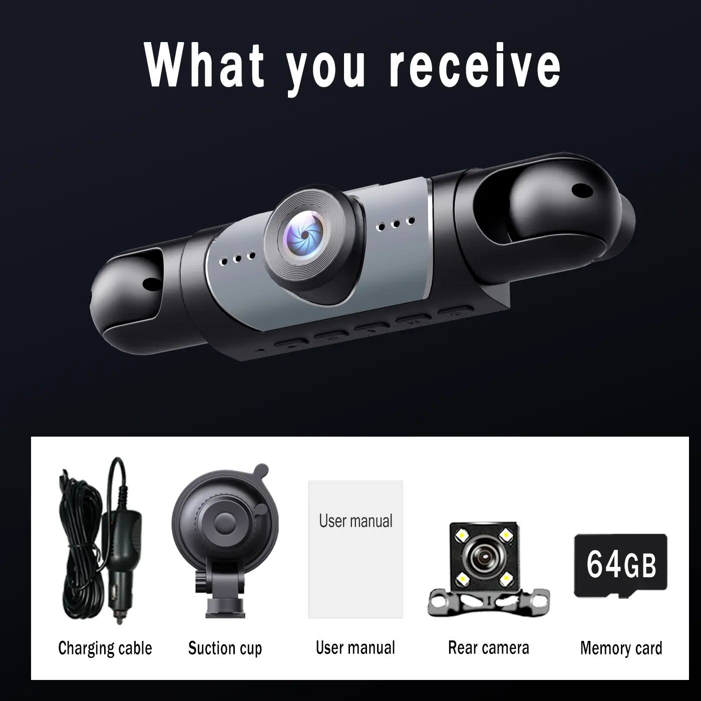 360° 4-Channel Dash Cam Kit