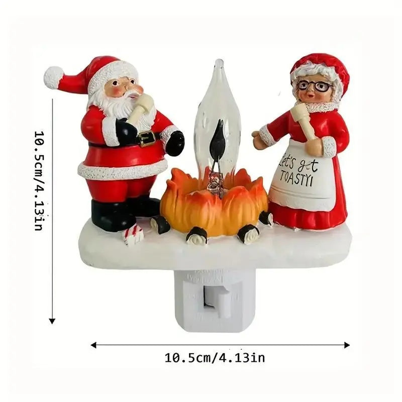 Retro Ceramic Santa Night Lamp