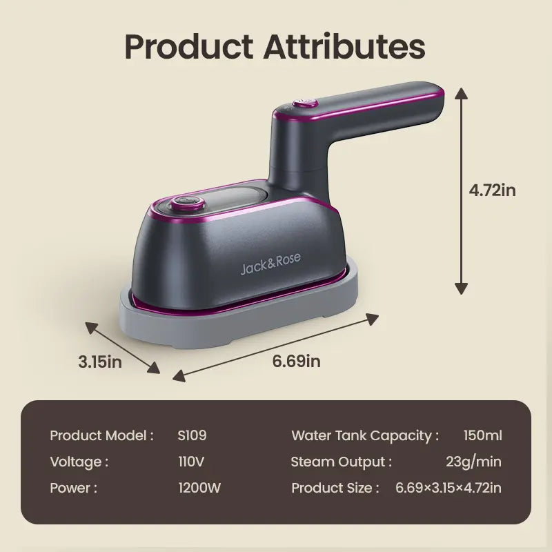 2-in-1 Steam Iron & Clothes Steamer