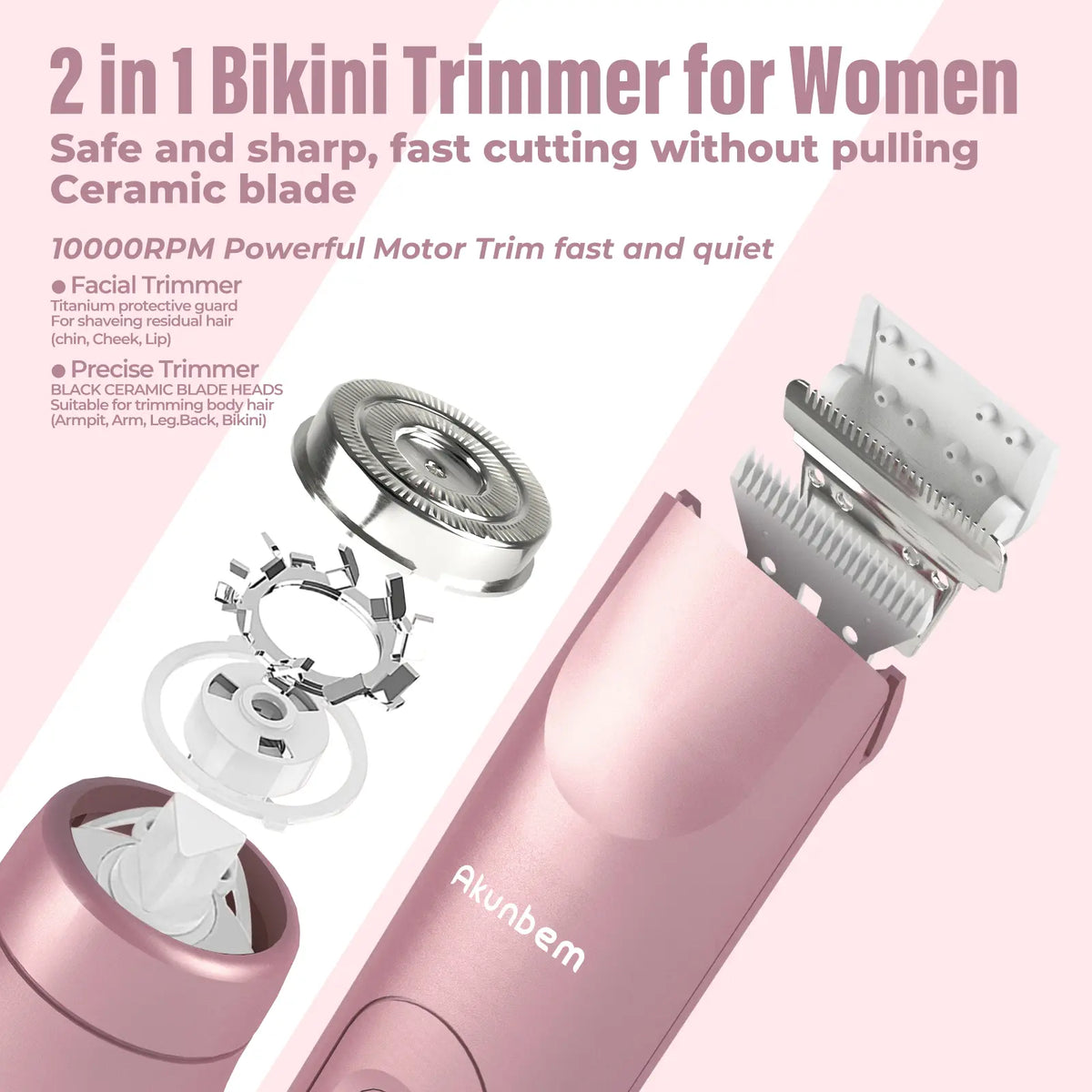 Akunbem Bikini Trimmer for Women