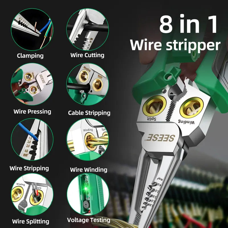 8 in 1 Wire Stripper Twister for Cutting and Pulling Wires