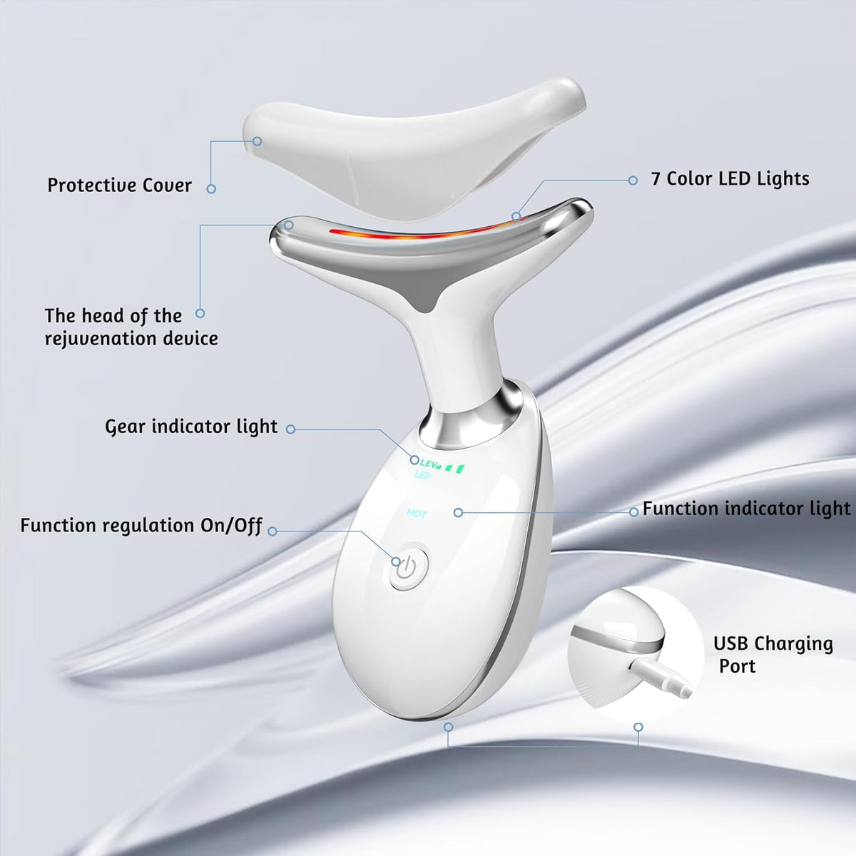 7 Color Facial Massager Tool