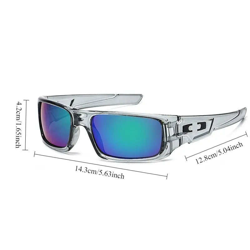 Gray Sport Sunglasses with Mirrored Lenses — 1