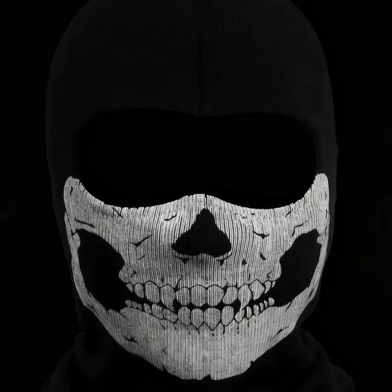 Skull-Print Stretch Balaclava - source design and use details