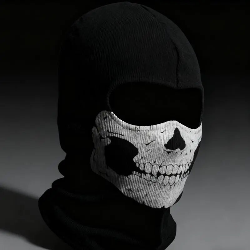 Skull-Print Stretch Balaclava - source design and use details