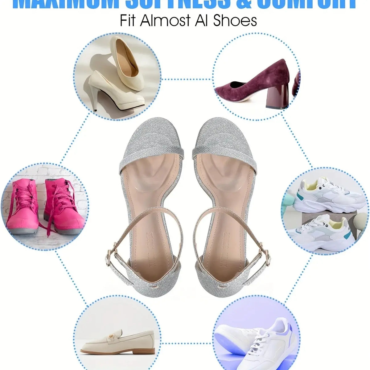 Four Piece Gel Forefoot Shoe Pad Pack — 3