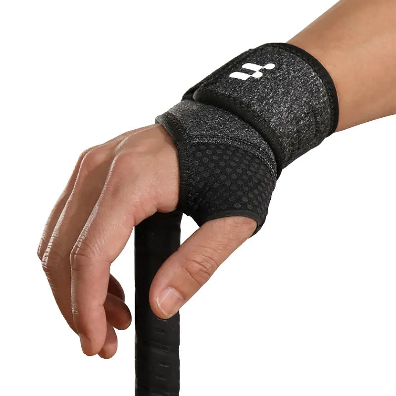 Fitomo Black Adjustable Wrist Wraps — One Pair - BLACK