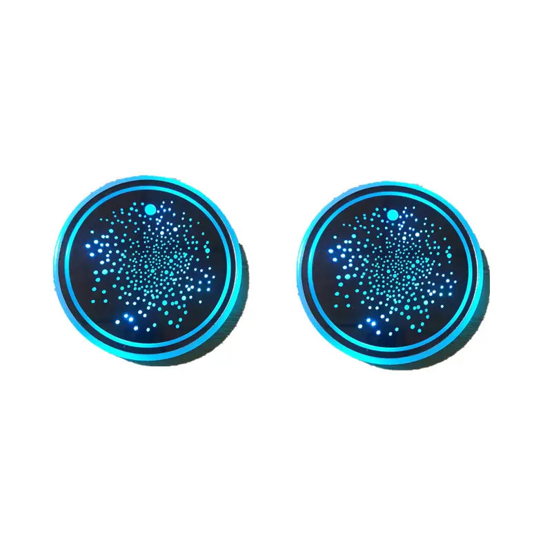7-Color Rechargeable Cup Holder Lights — 2 Lights — 2PC