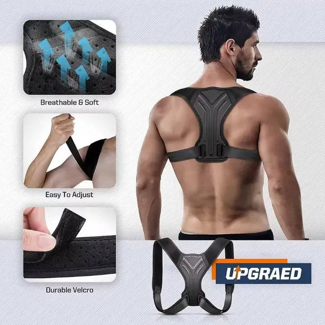 Adjustable Shoulder and Upper-Back Support Brace - source design and use details