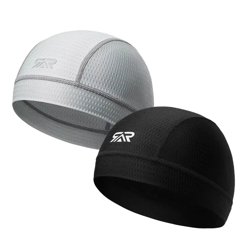 Two Piece Mesh Skull Cap Packs — Black + Grey