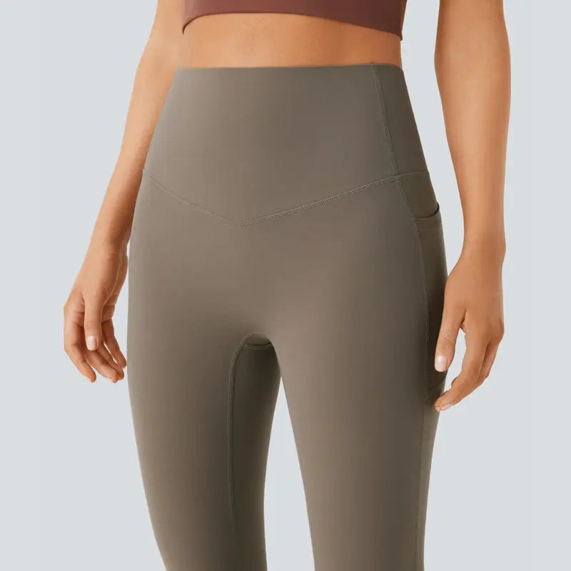 High-Waist Pocket Bootcut Leggings - original gallery 8