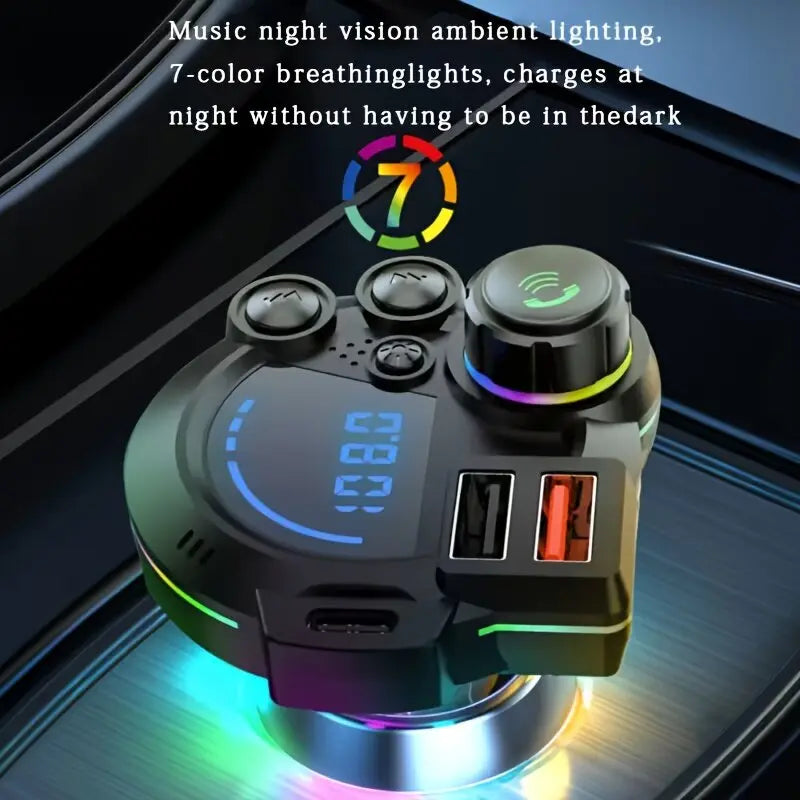 Bluetooth 5.3 FM Transmitter and USB Car Charger