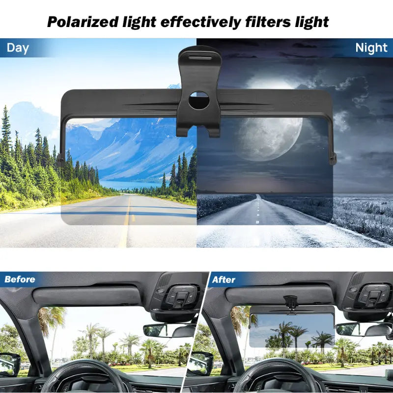 JOYTUTUS Polarized Car Sun Visor Extender — One Visor