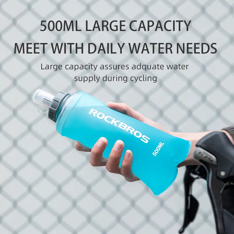 ROCKBROS 500 ml Blue Soft Flask - source design and use details