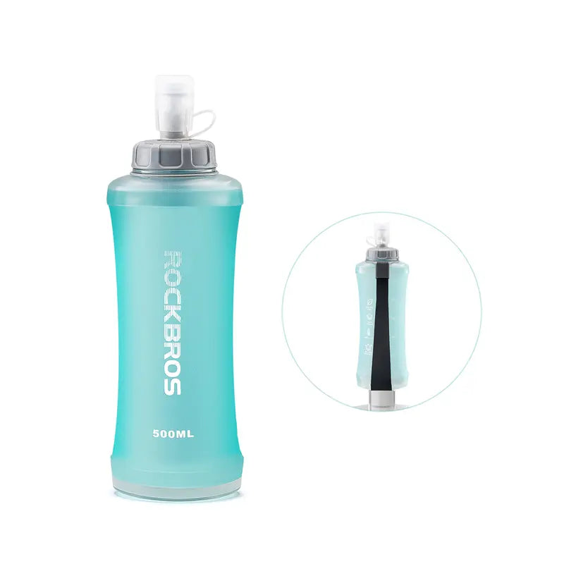 ROCKBROS 500 ml Blue Soft Flask - Light Blue with Strap