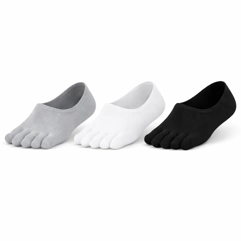 Cotton Five-Toe Socks — Three Pairs - source design and use details