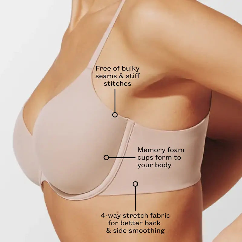 Back-Smoothing T-Shirt Bra — Two Matching Bras - original product photo 5