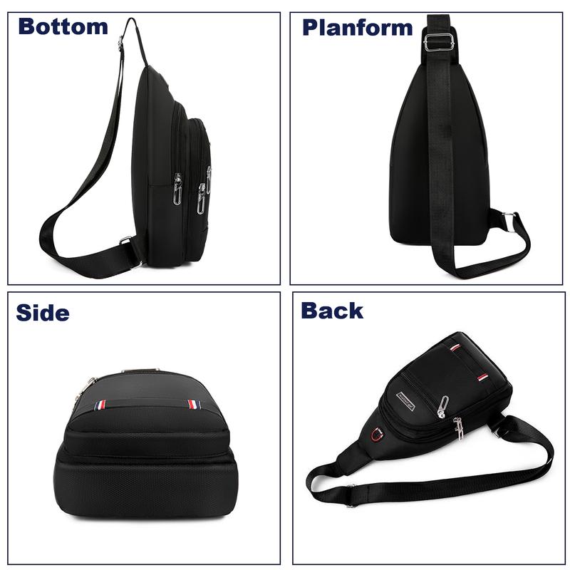 Black Multi Pocket Crossbody Bag — 1