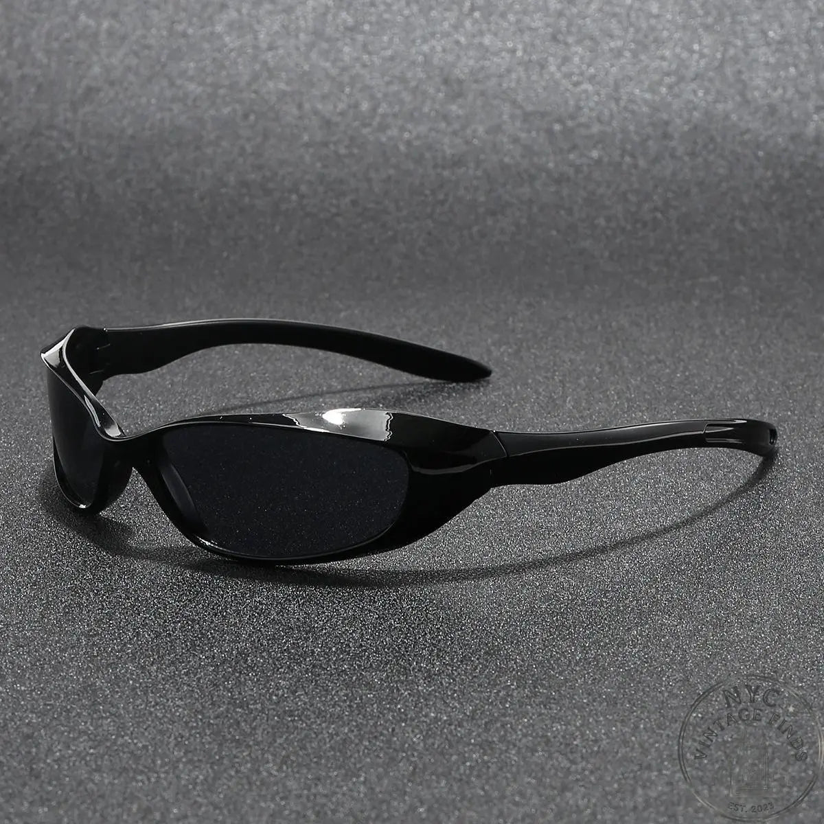 Y2K Wraparound Oval Sunglasses — 1