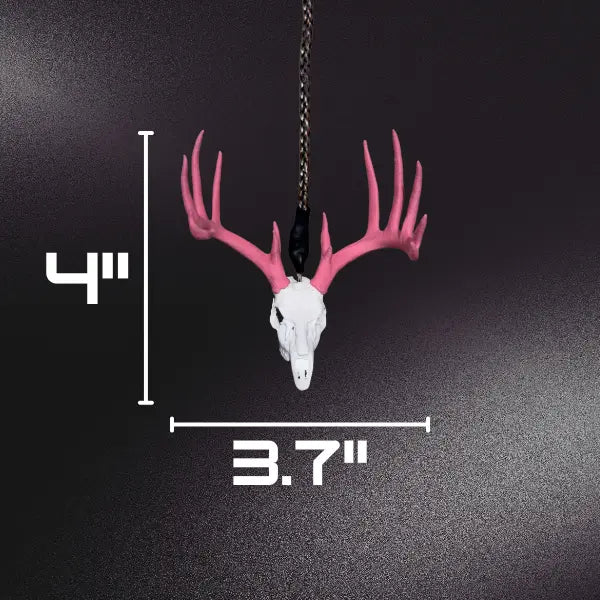 3D-Printed Deer Skull Rearview Mirror Hanger
