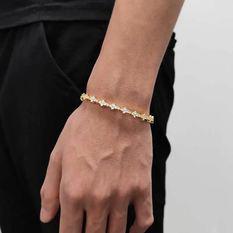Tennis-Style Bracelet with Clear Stones - source design and use details