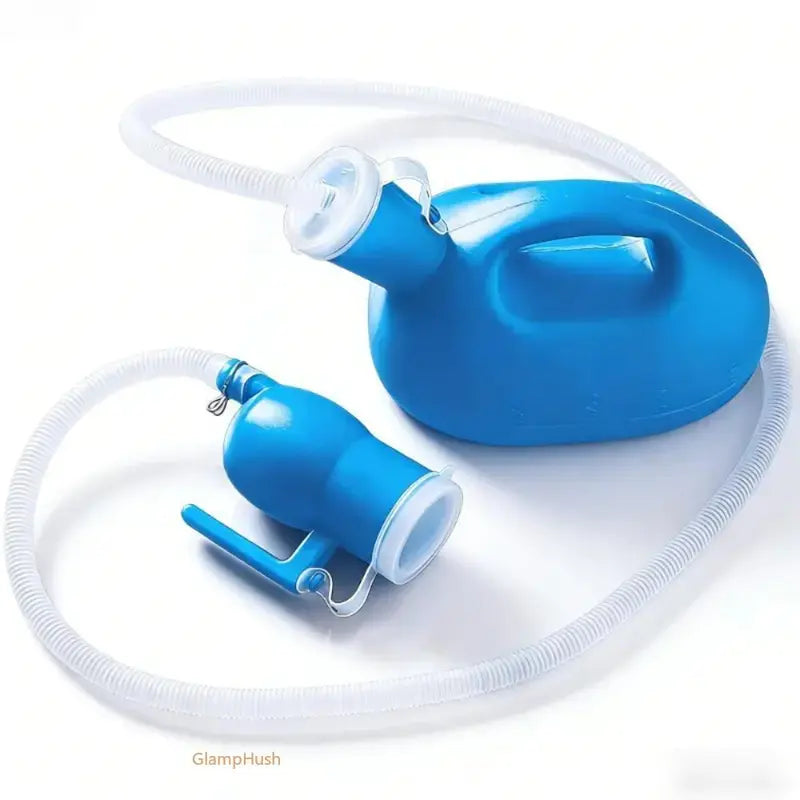 Blue 2000 ml Portable Urinal Bottle with Tube - source design and use details