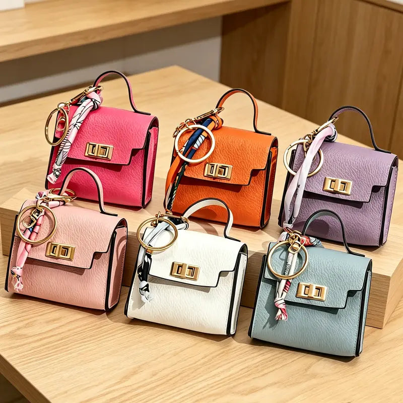 Mini Square Bag Keychain Charms — Two Matching Pieces - original main gallery photo