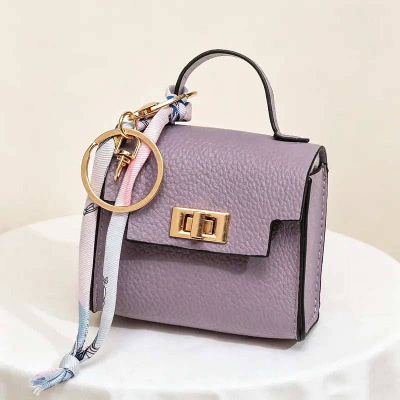 Mini Square Bag Keychain Charms — Two Matching Pieces - Purple original variant photo