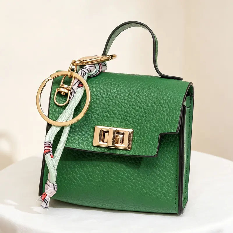 Mini Square Bag Keychain Charms — Two Matching Pieces - Green original variant photo
