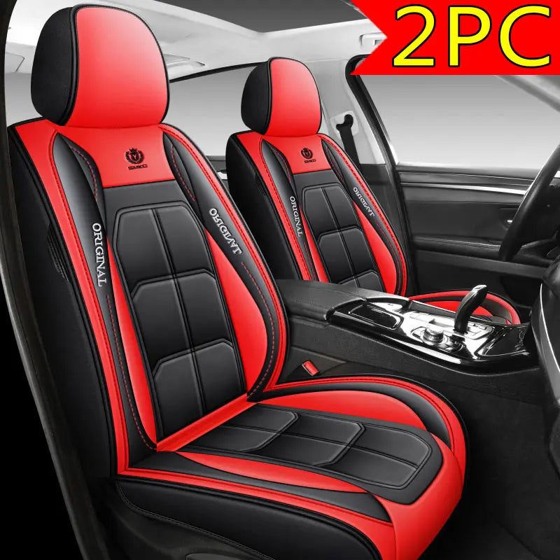 PU Leather Front Car Seat Covers — Two-Cover Set