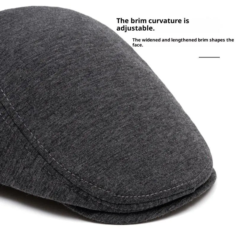 BIGWIG Adjustable Flat Cap in Black and Gray - source design and use details