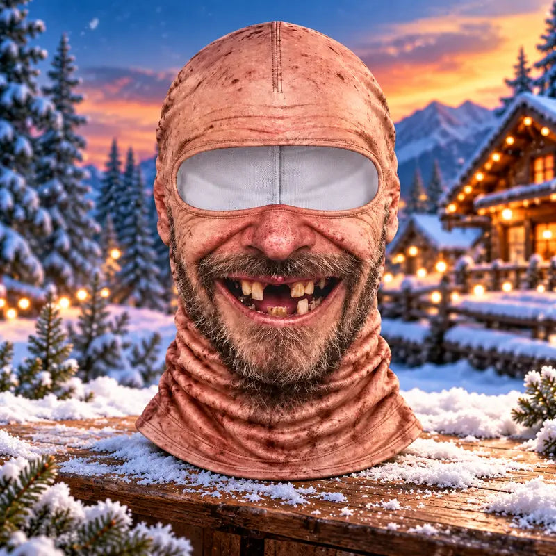 Novelty Printed Winter Balaclava - C