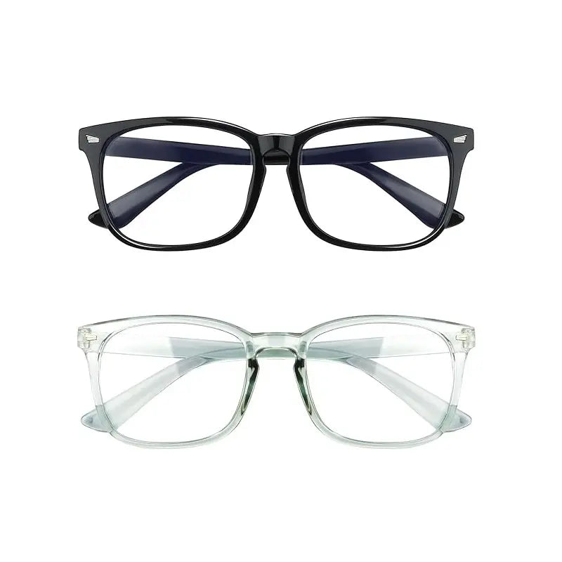 Rectangular Clear Lens Eyewear Packs — Black+Green